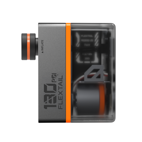 200-130PSI Tiny Tire Pump | Electric Gauge Pump with Cool Taillight