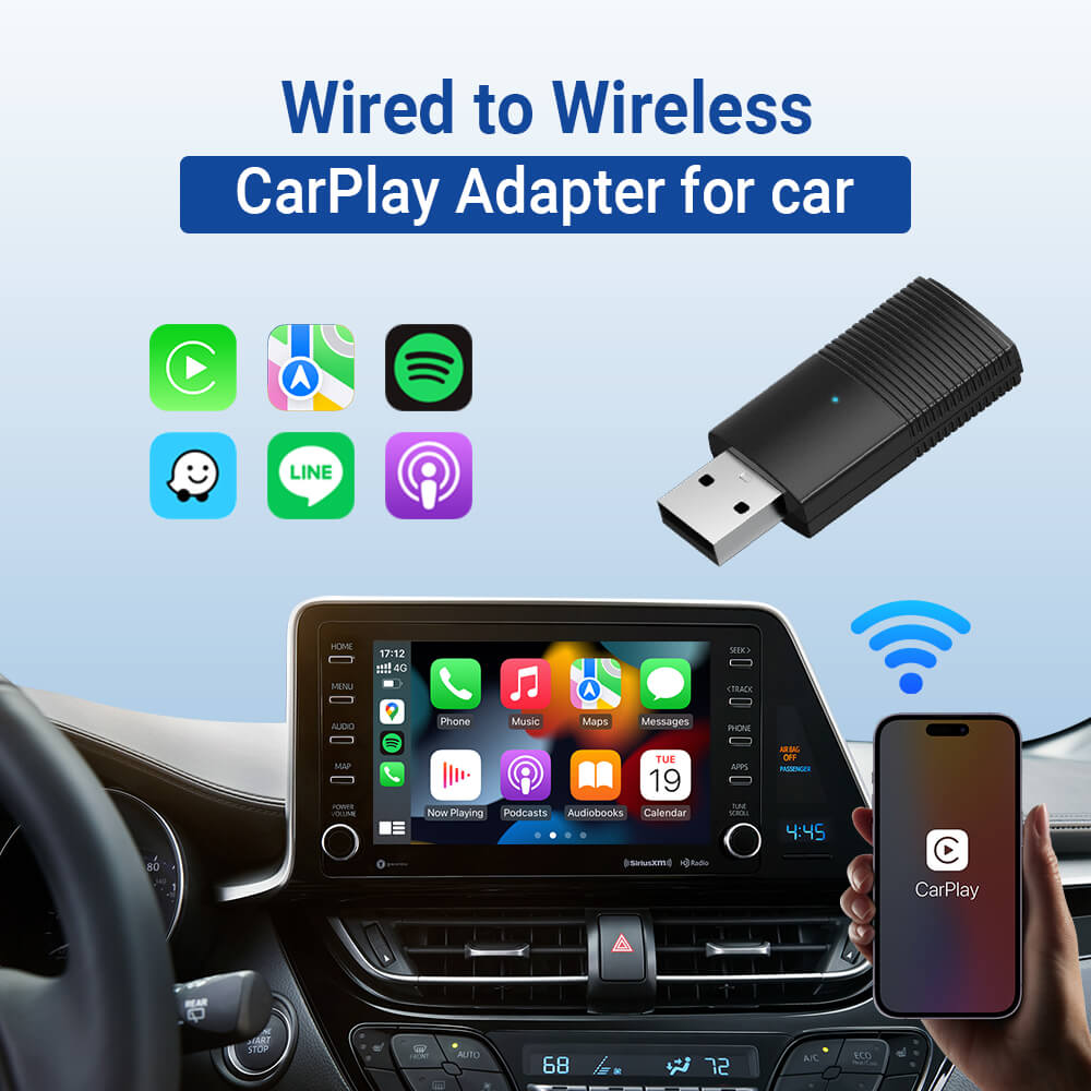 Mini Plug-Play Wireless CarPlay & Android Auto Adapter